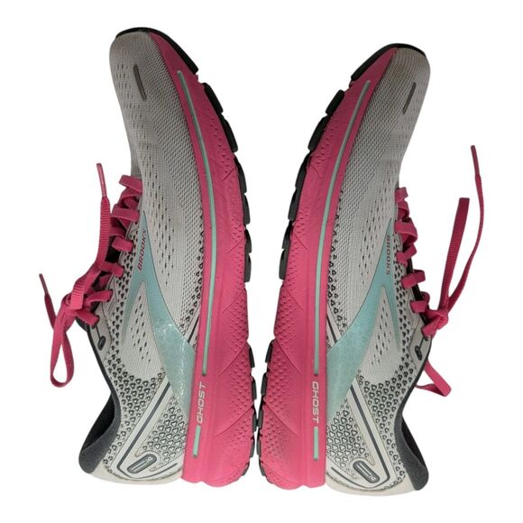 Brooks Ghost 14 Women's Gray Pink Running Shoes Sneakers Size 10 Athleisure - Picture 6 of 10